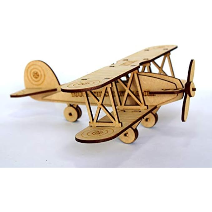 3D DIY MDF PUZZLE, GLIDER AEROPLANE RETRO PLANE MODEL - Image 2